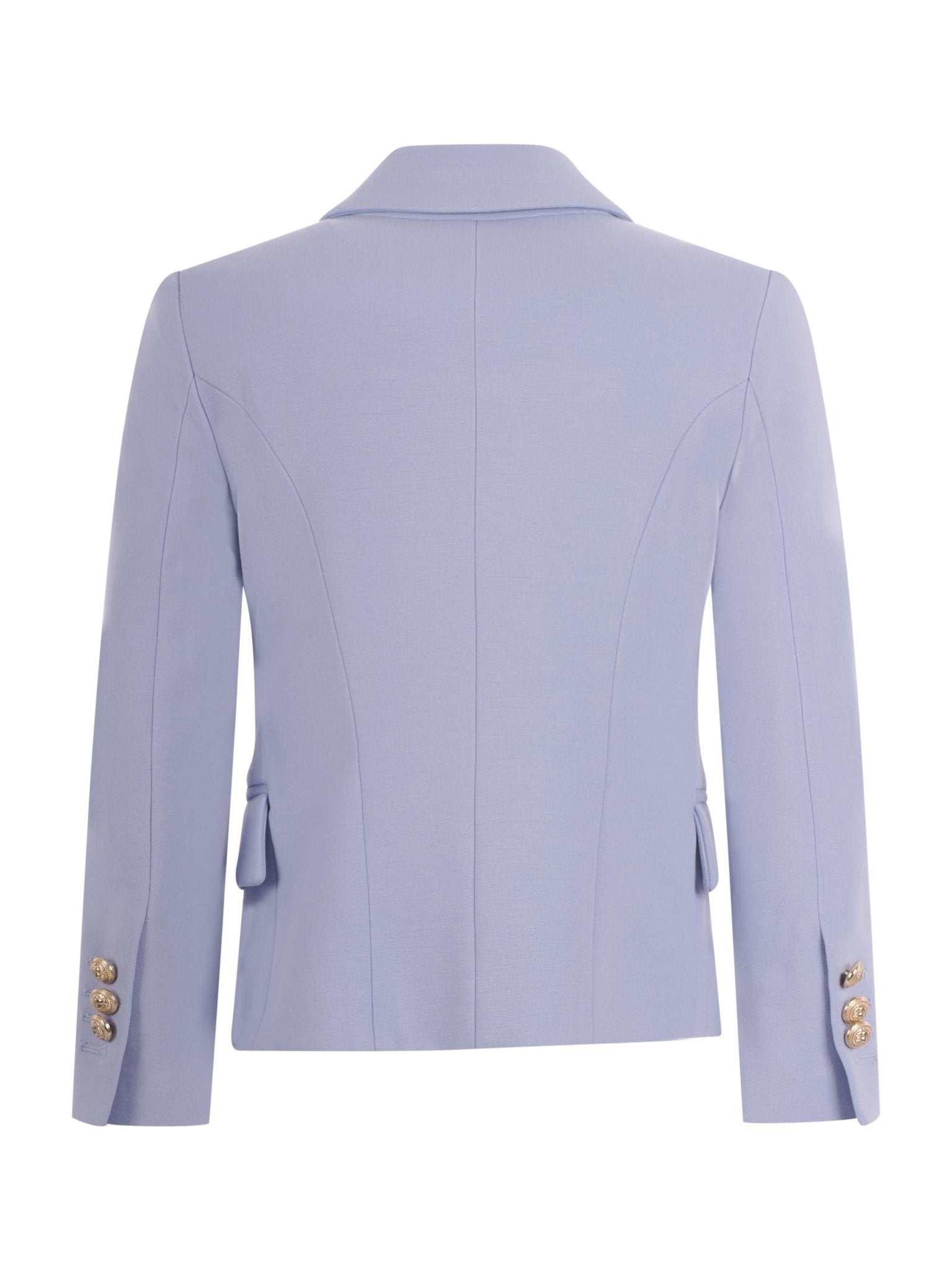 Blazer doppiopetto per bambino Balmain Kids azzurro con bottoni dorati - Rubino Kids