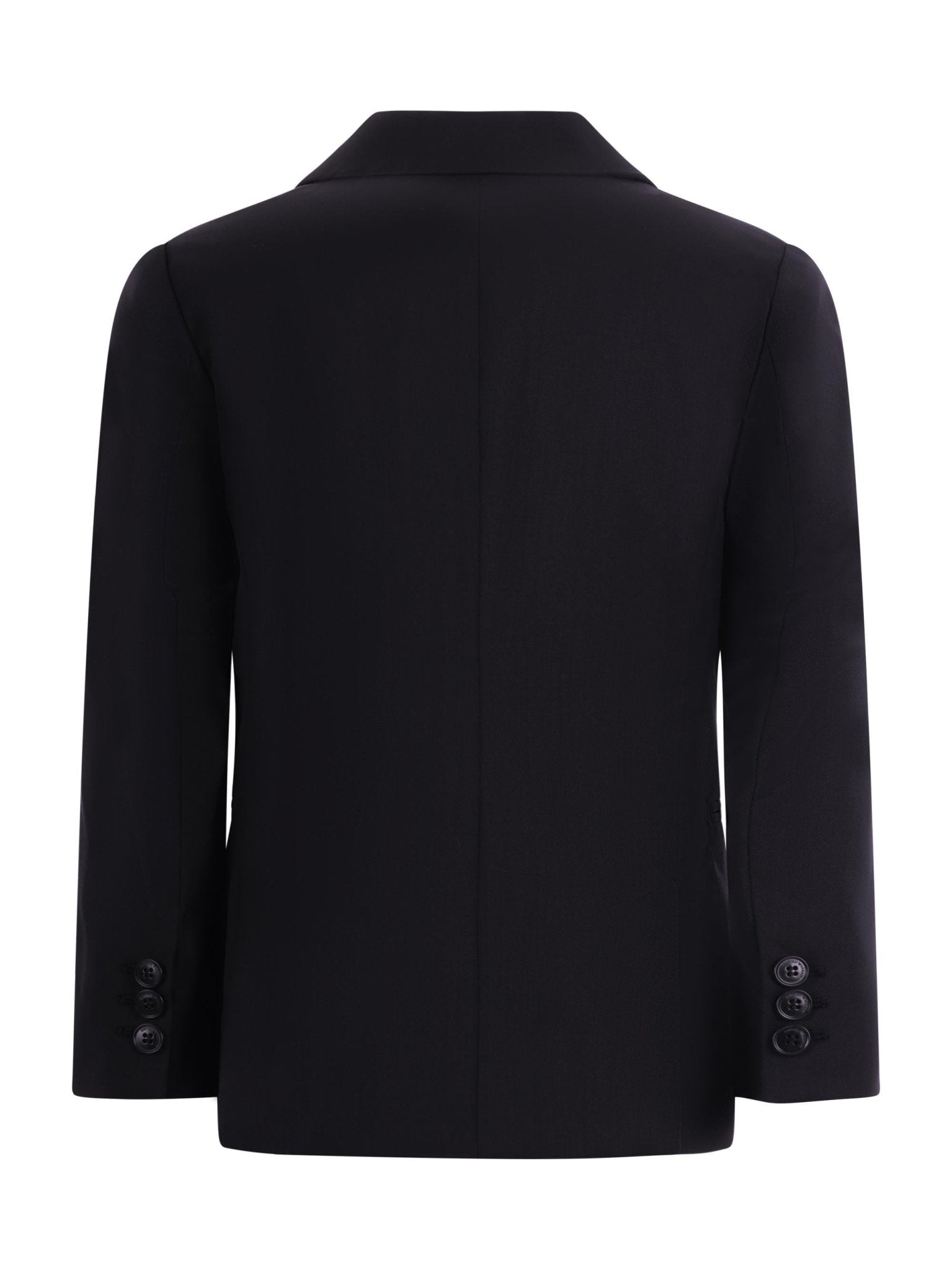 Blazer monopetto Emporio Armani Kids nero con revers classici - Rubino Kids