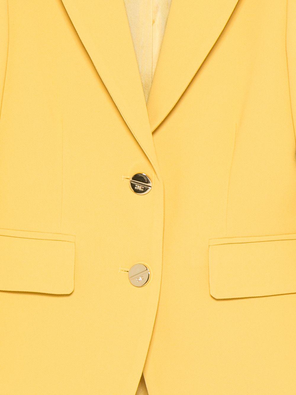 Blazer per bambina Elisabetta Franchi La Mia Bambina giallo con dettaglio logo - Rubino Kids