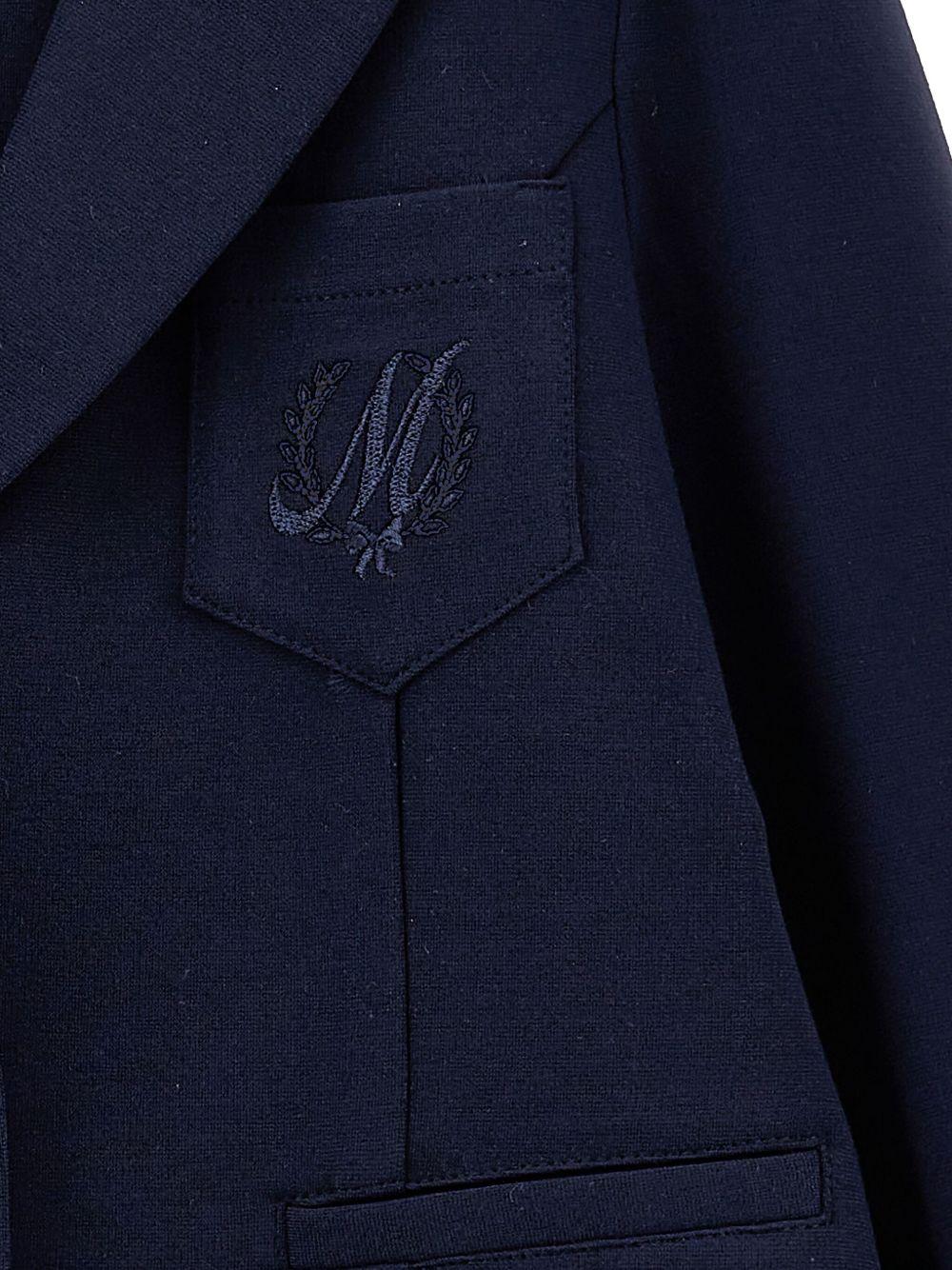 Blazer per bambina Monnalisa blu con revers classici - Rubino Kids