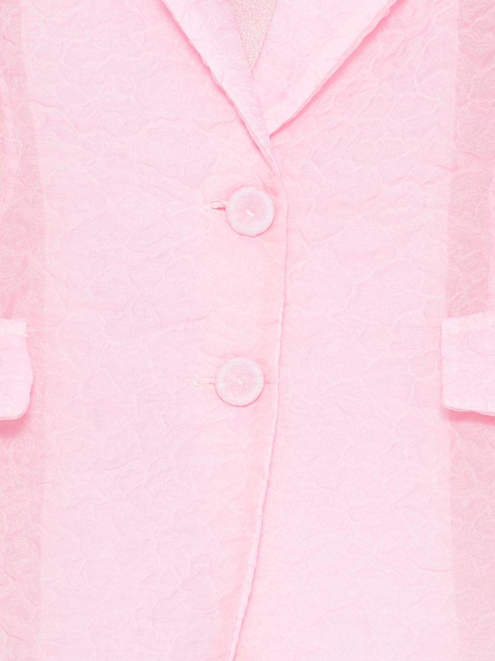 Blazer per bambina Vivetta rosa con chiusura frontale e tasca a filetto sul petto - Rubino Kids