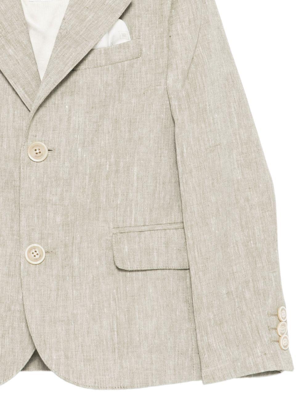 Blazer per bambino Eleventy Kids beige con revers classici - Rubino Kids