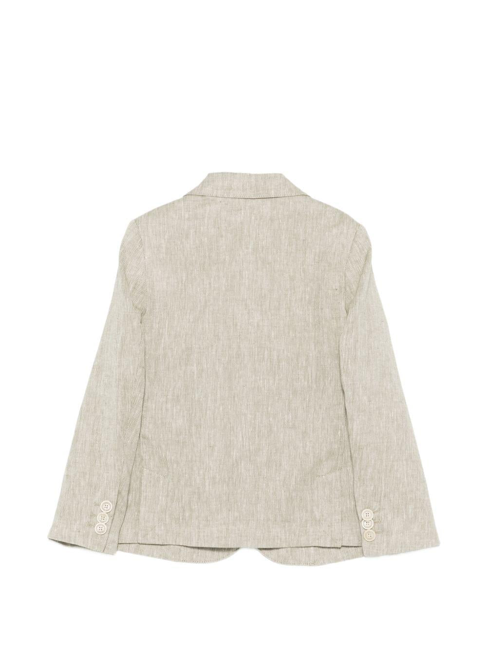 Blazer per bambino Eleventy Kids beige con revers classici - Rubino Kids