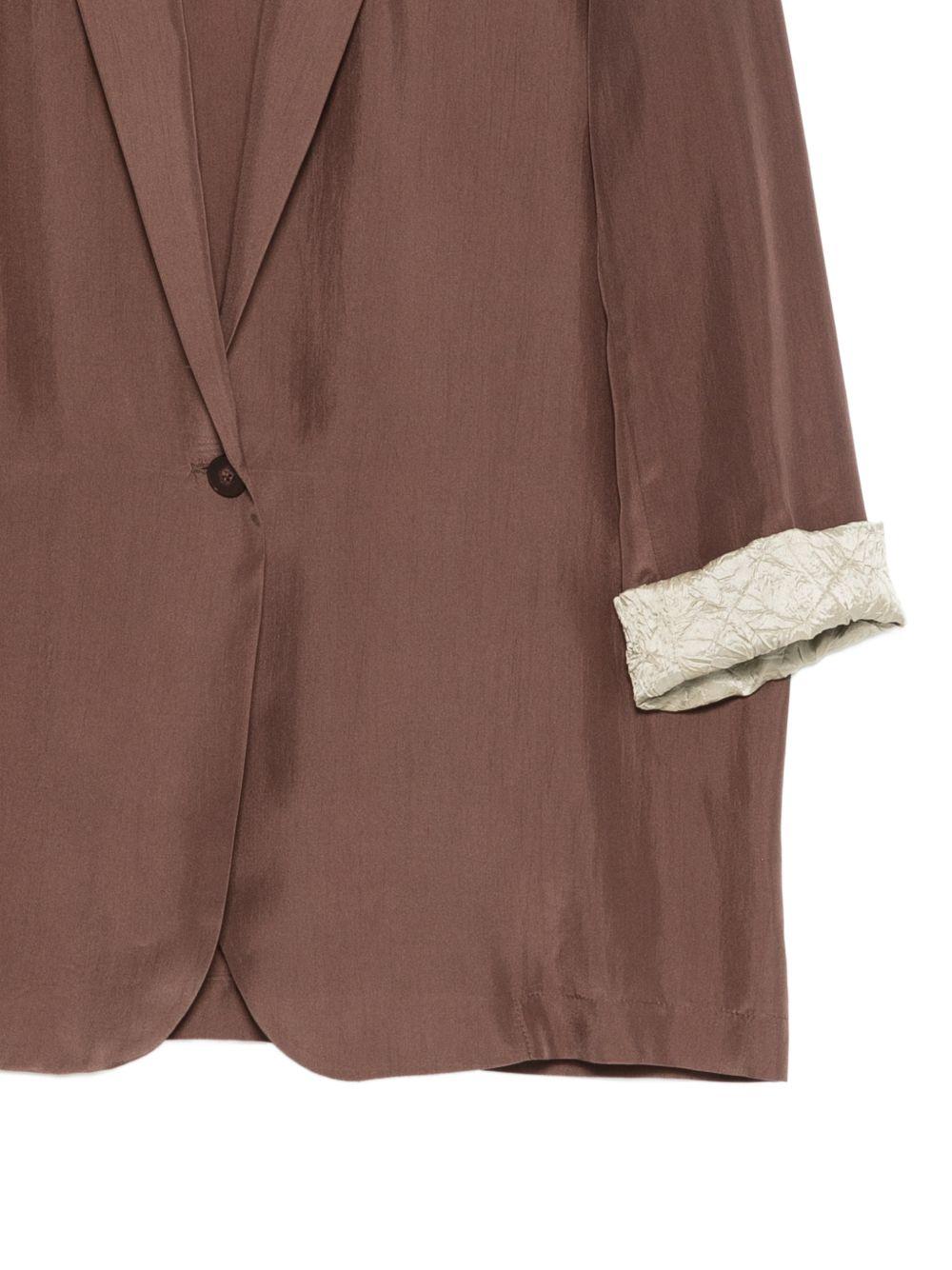 Blazer per donna Alyisi marrone con chiusura a bottone - Rubino Kids