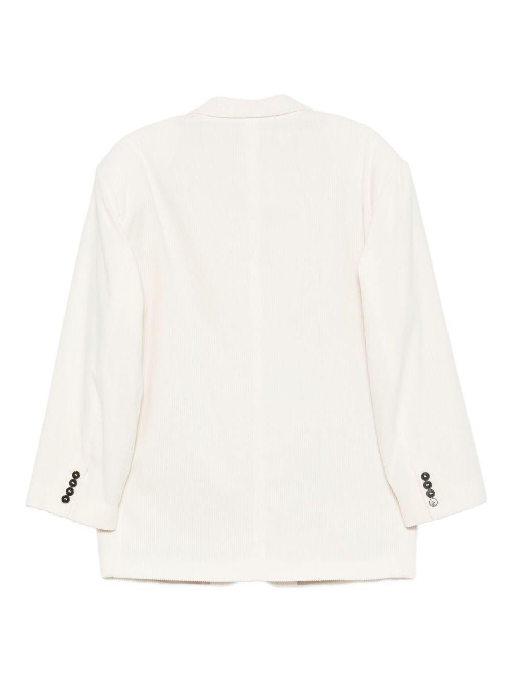 Blazer per donna Alysi bianco con texture a coste - Rubino Kids