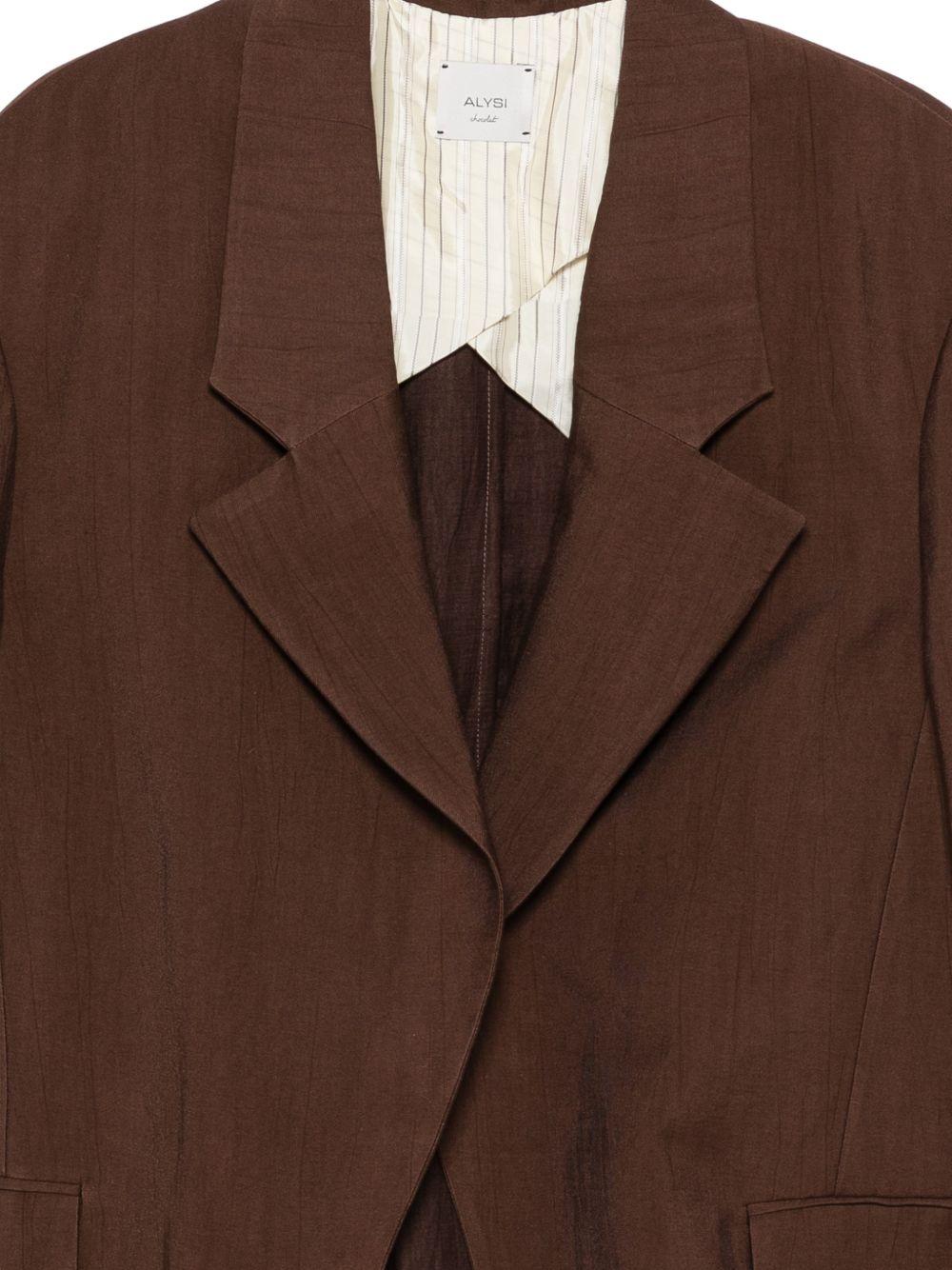 Blazer per donna Alysi marrone con ampio risvolto - Rubino Kids