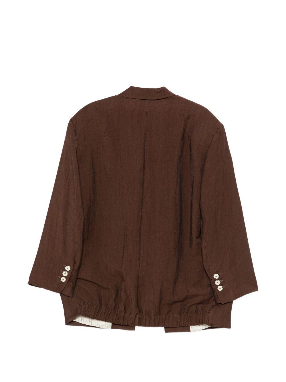 Blazer per donna Alysi marrone con ampio risvolto - Rubino Kids