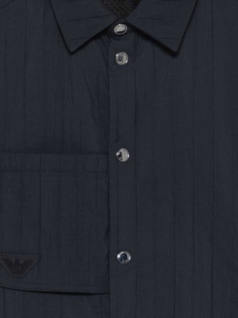 Blouson per bambino Emporio Armani Kids blu con motivo a righe - Rubino Kids