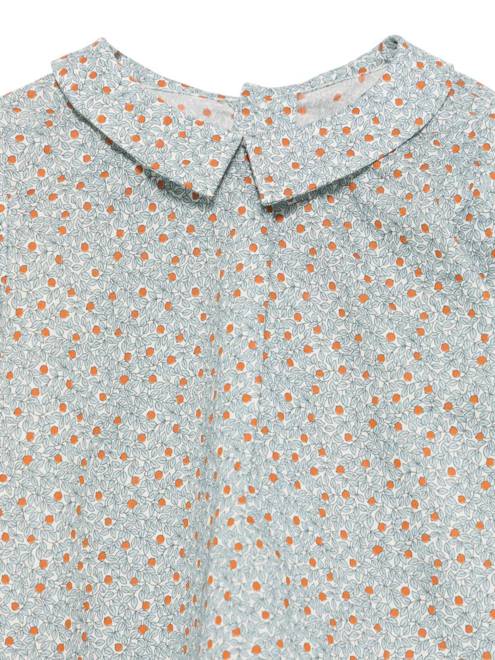 Blusa Florent per neonata Bonpoint azzurro con colletto rotondo - Rubino Kids