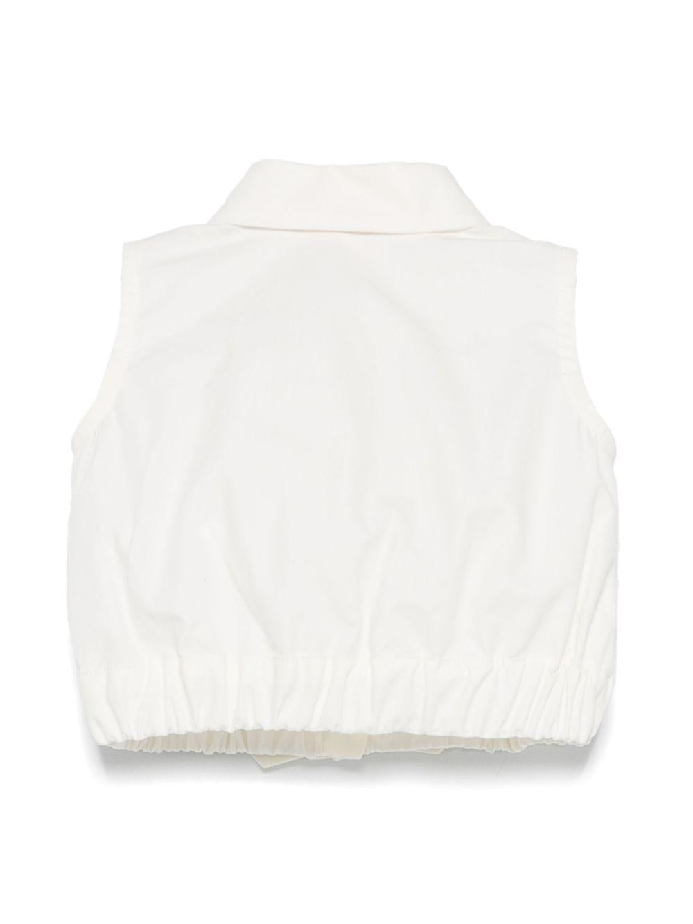 Blusa per bambina Elisabetta Franchi La Mia Bambina bianco in cotone - Rubino Kids