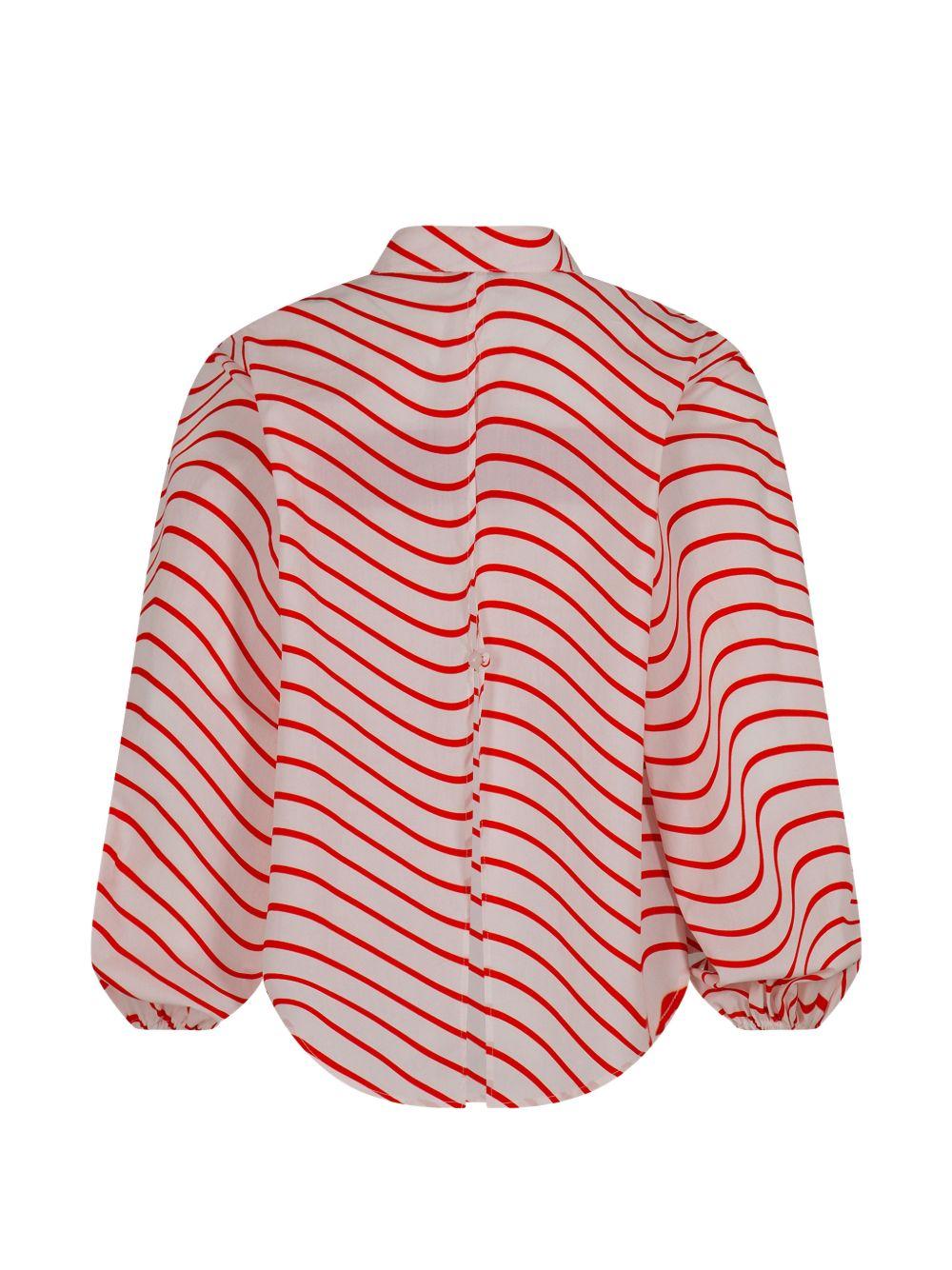 Blusa per bambina MSGM Kids con motivo a righe rosse - Rubino Kids