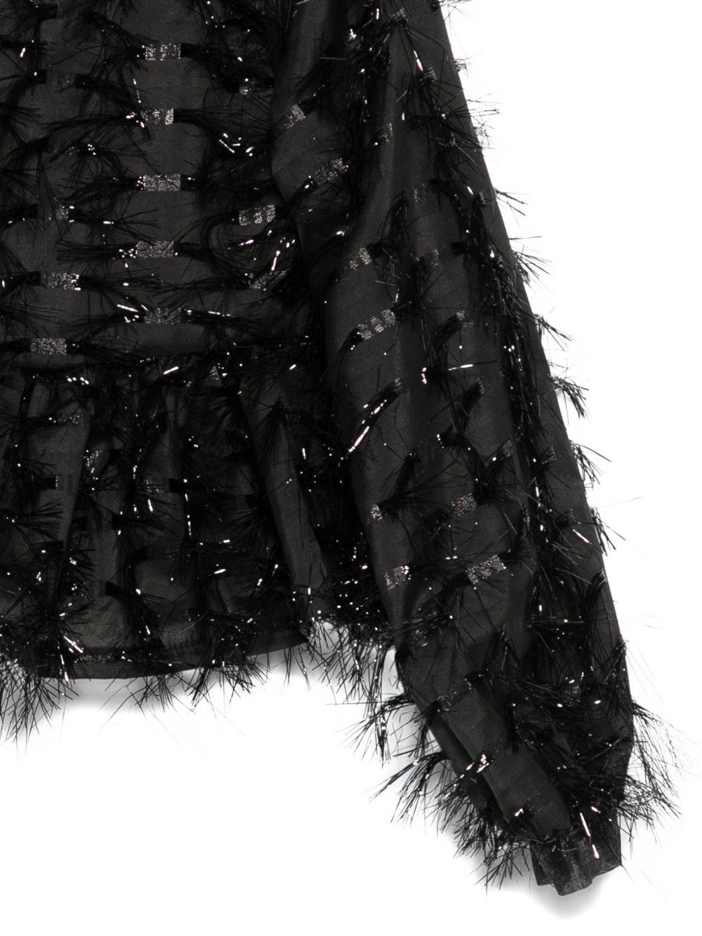 Blusa per bambina Simonetta nera con volant - Rubino Kids