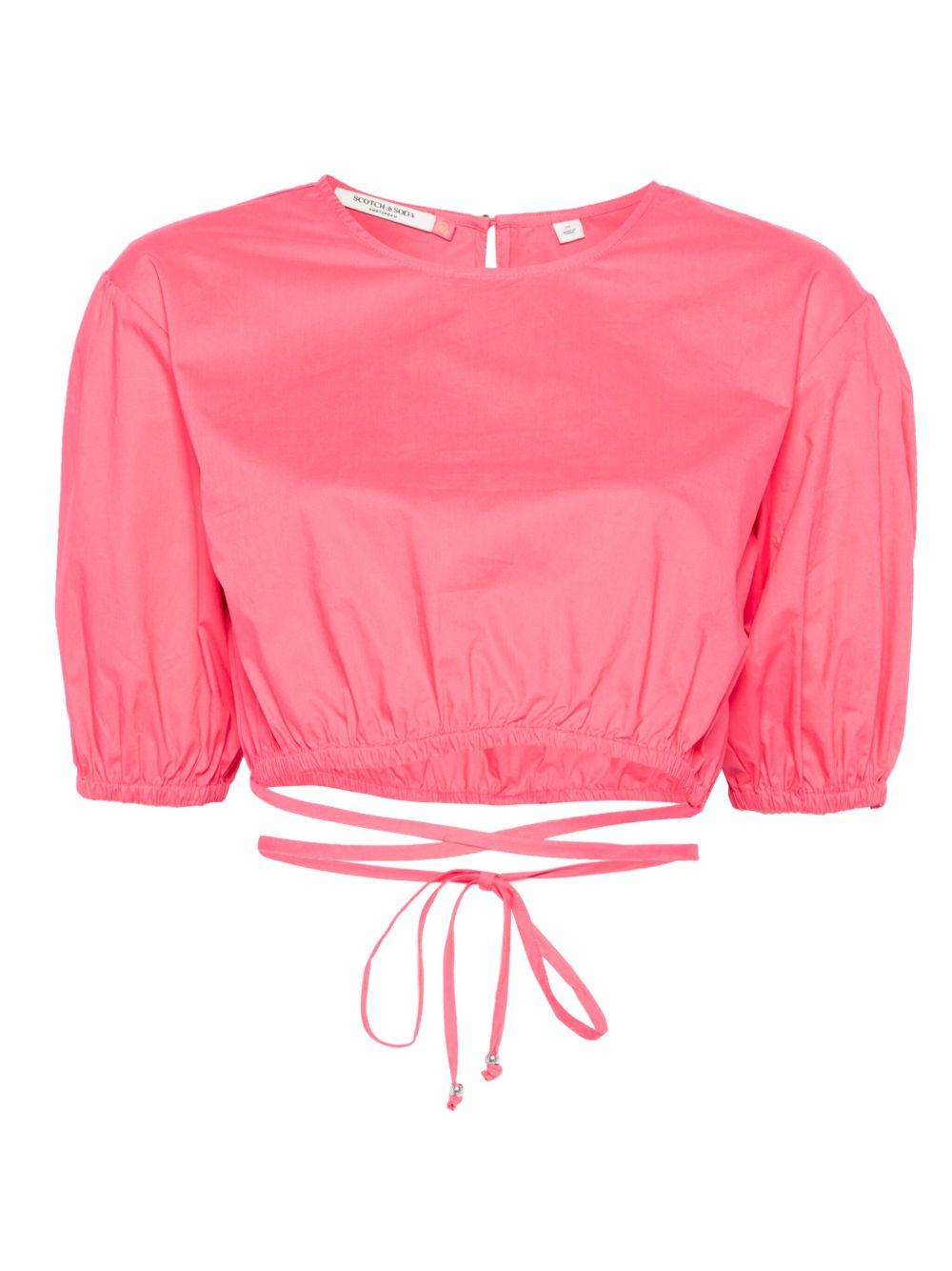 Blusa per donna Scotch & Soda rosa in popeline - Rubino Kids
