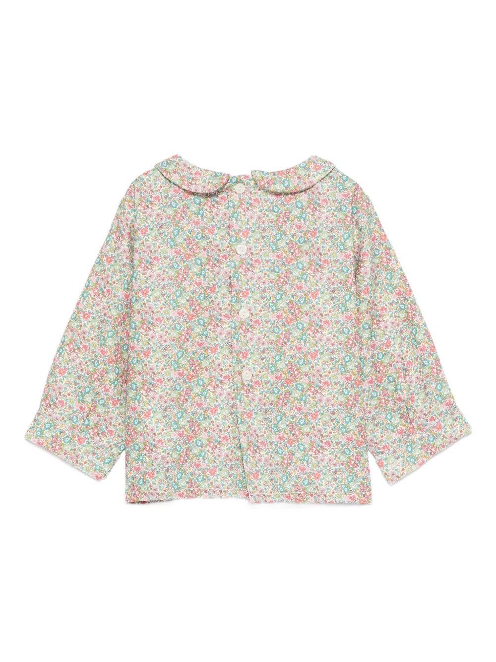Blusa per neonata Mariella Ferrari multicolore con stampa floreale - Rubino Kids