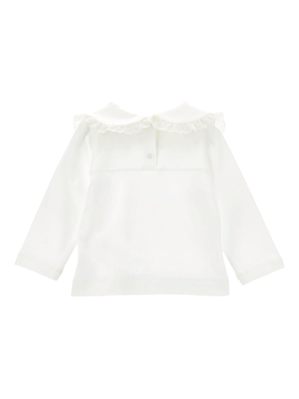 Blusa per neonata Monnalisa bianco con dettaglio fiocco - Rubino Kids