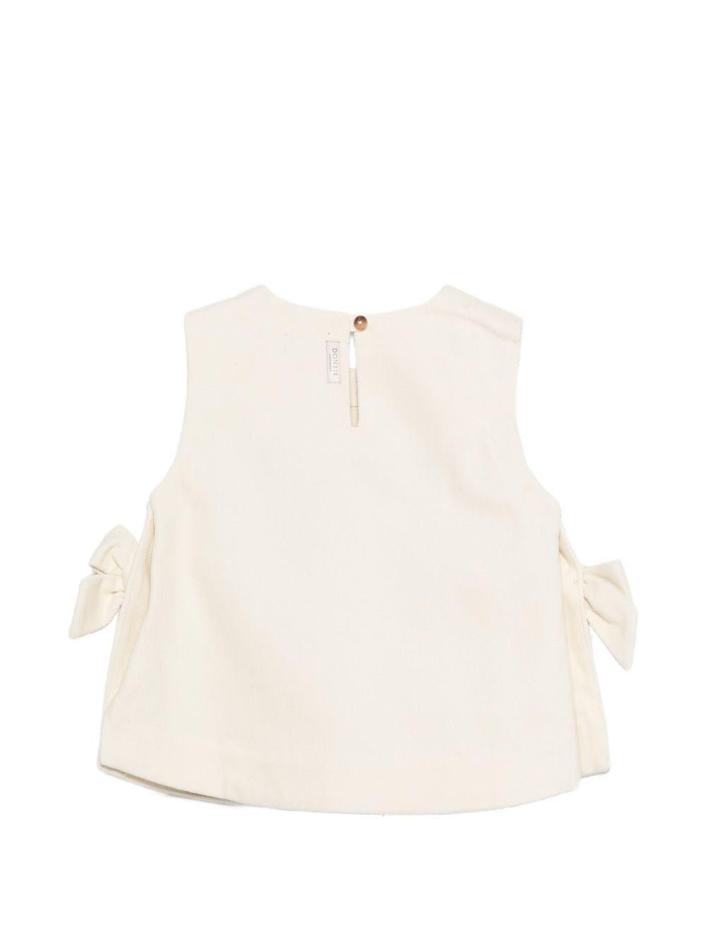 Blusa Veeri per bambina Donsje beige con dettaglio fiocchi - Rubino Kids