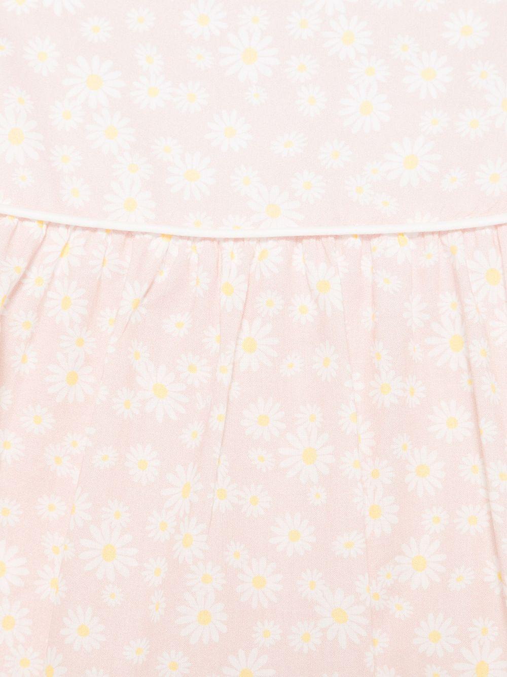 Body a fiori per neonata Il Gufo rosa con girocollo - Rubino Kids