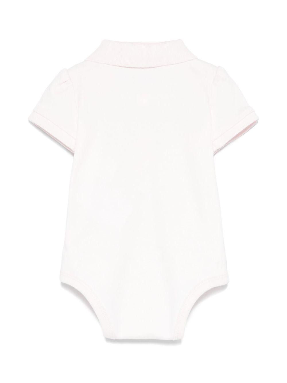 Body con ricamo Polo Pony per neonata POLO RALPH LAUREN KIDS rosa con colletto stile polo - Rubino Kids