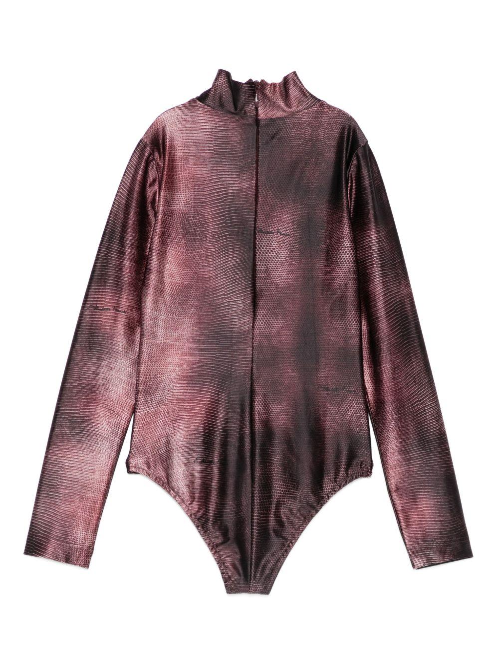 Body per bambina Elisabetta Franchi La Mia Bambina bordeaux a collo alto - Rubino Kids