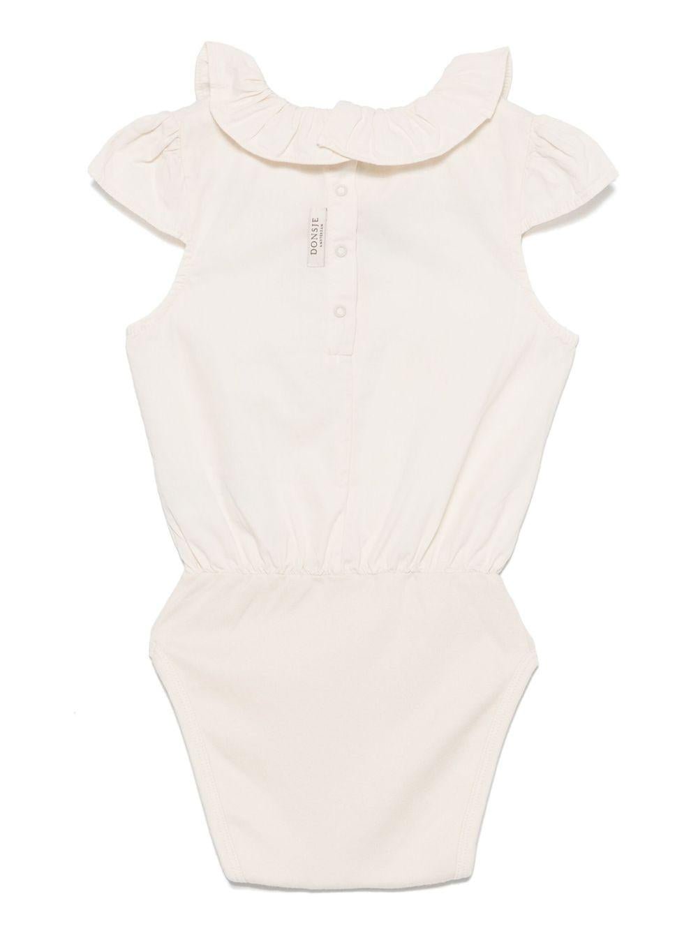Body per neonata Donsje Madie beige con motivo con ricamo - Rubino Kids