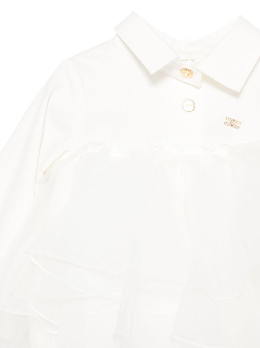 Body per neonata Elisabetta Franchi La Mia Bambina bianco con placca logo - Rubino Kids