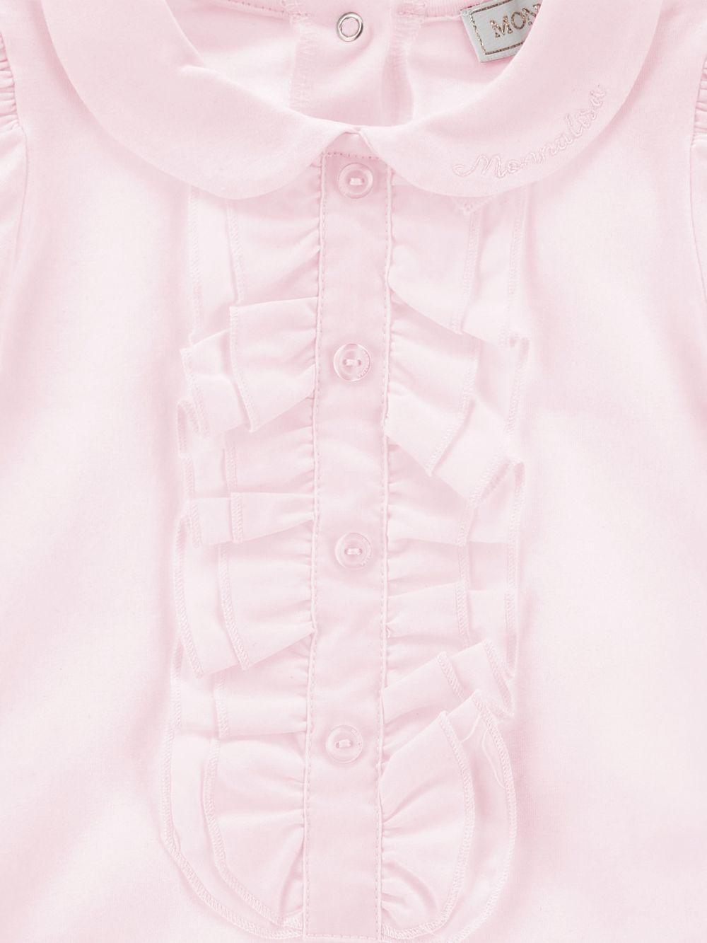 Body per neonata Monnalisa rosa con dettaglio ruches - Rubino Kids