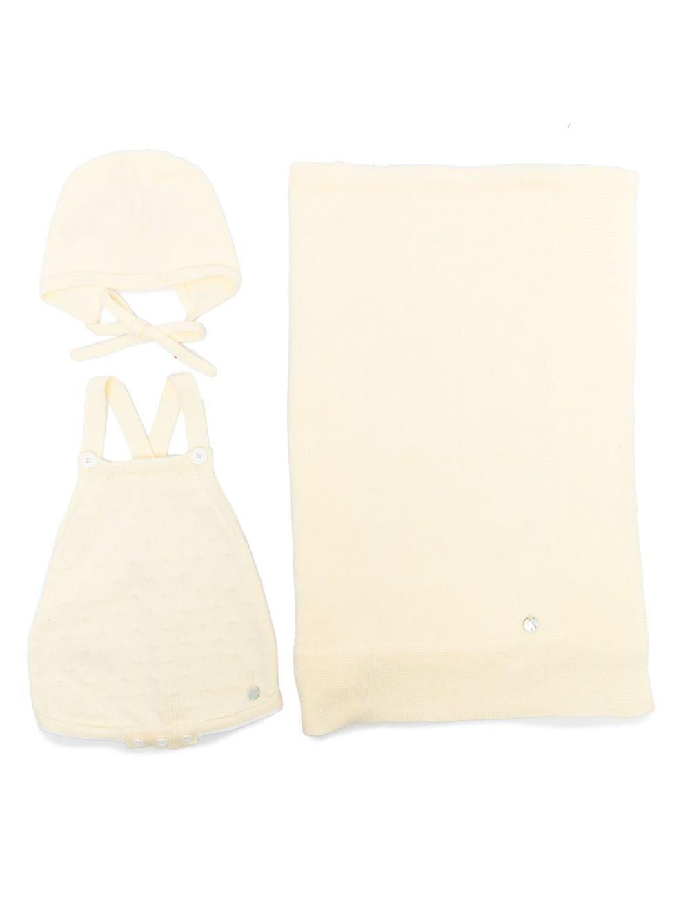 Body per neonata Paz Rodriguez giallo in maglia - Rubino Kids