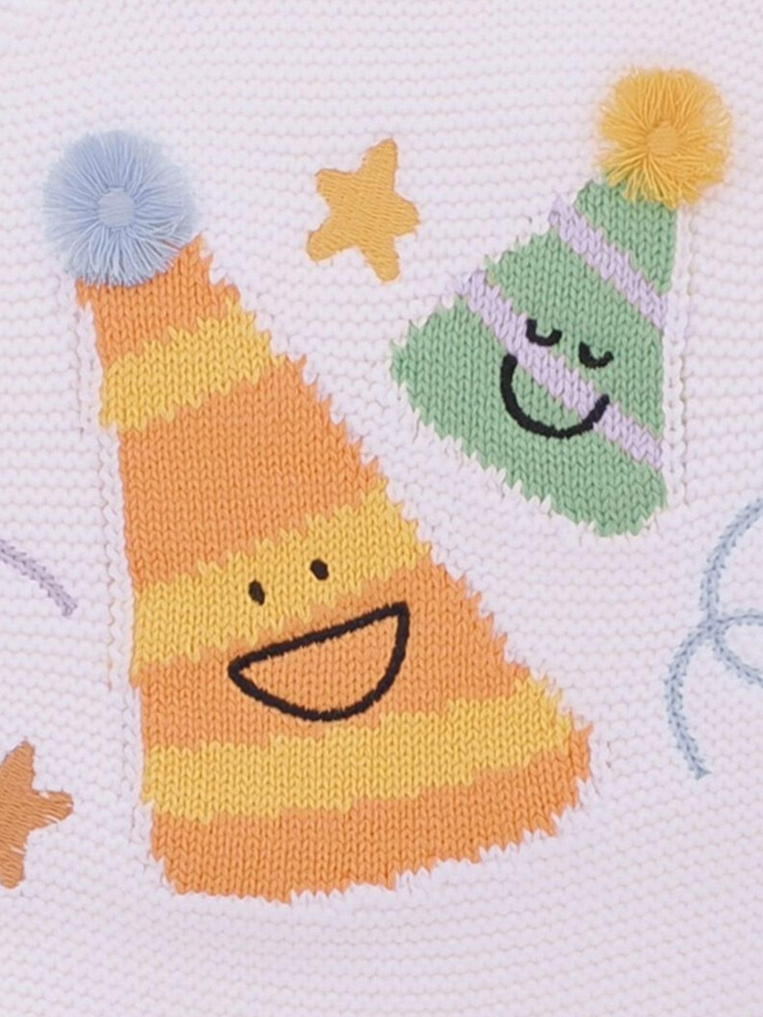 Body per neonati Stella McCartney Kids bianco con ricamo cappelli da festa - Rubino Kids