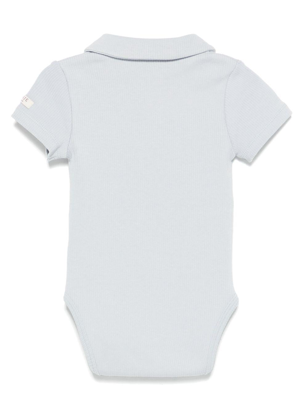 Body per neonato Donsje Moli azzurro con colletto stile polo - Rubino Kids