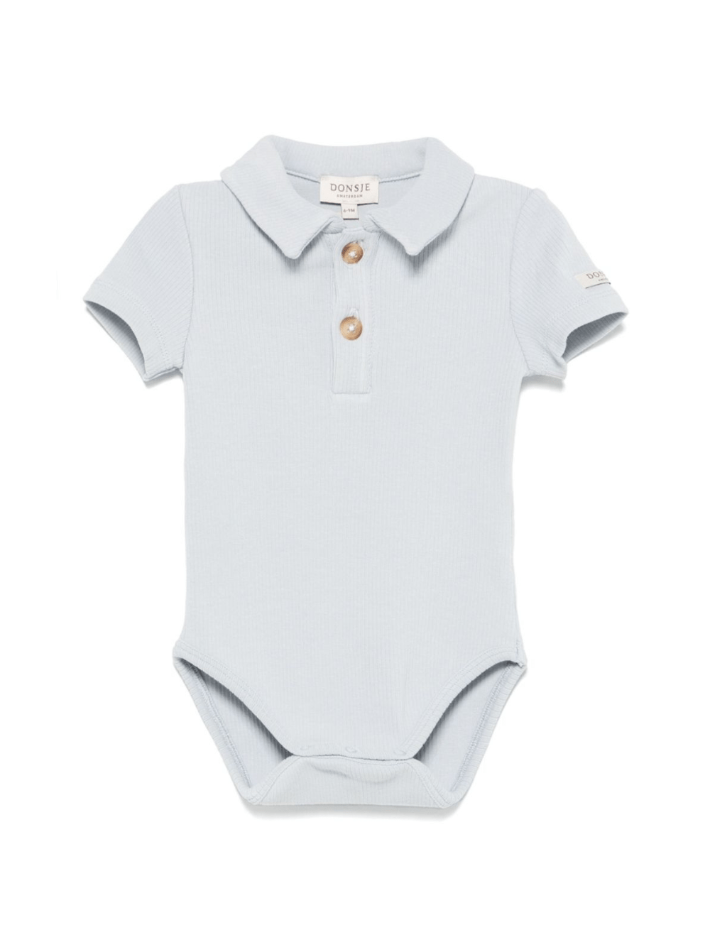 Body per neonato Donsje Moli azzurro con colletto stile polo - Rubino Kids