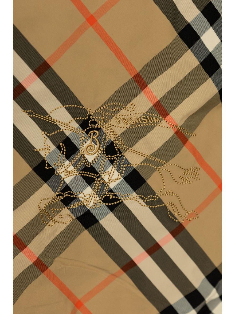 Bomber reversibile con cappuccio per bambino Burberry Kids beige con polsini elasticizzati - Rubino Kids