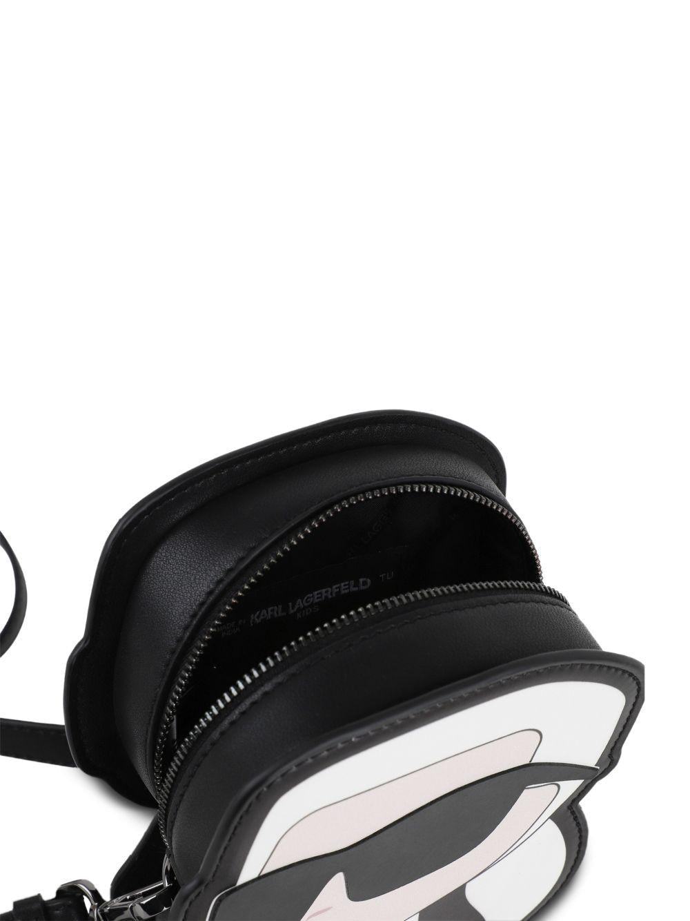 Borsa a mano per bambina Karl Lagerfeld Kids nera con tracolla - Rubino Kids