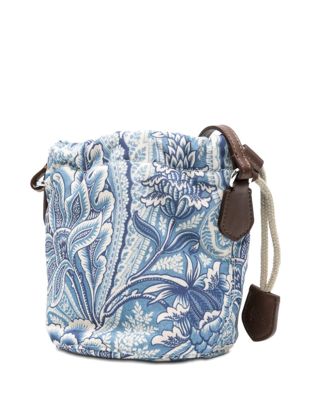 Borsa a secchiello per bambina ETRO KIDS blu con motivo paisley - Rubino Kids