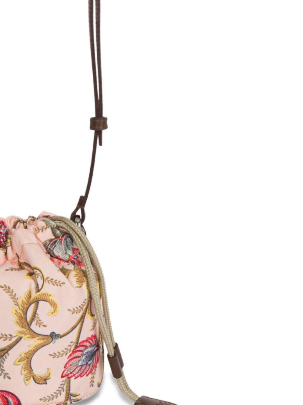 Borsa a secchiello per bambina Etro Kids rosa con stampa floreale - Rubino Kids