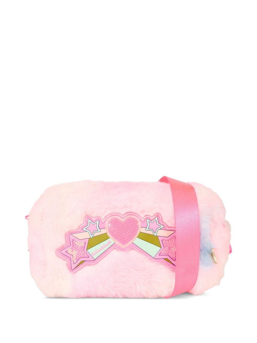 Borsa a spalla per bambina Billieblush rosa con motivo arcobaleno a cuore - Rubino Kids