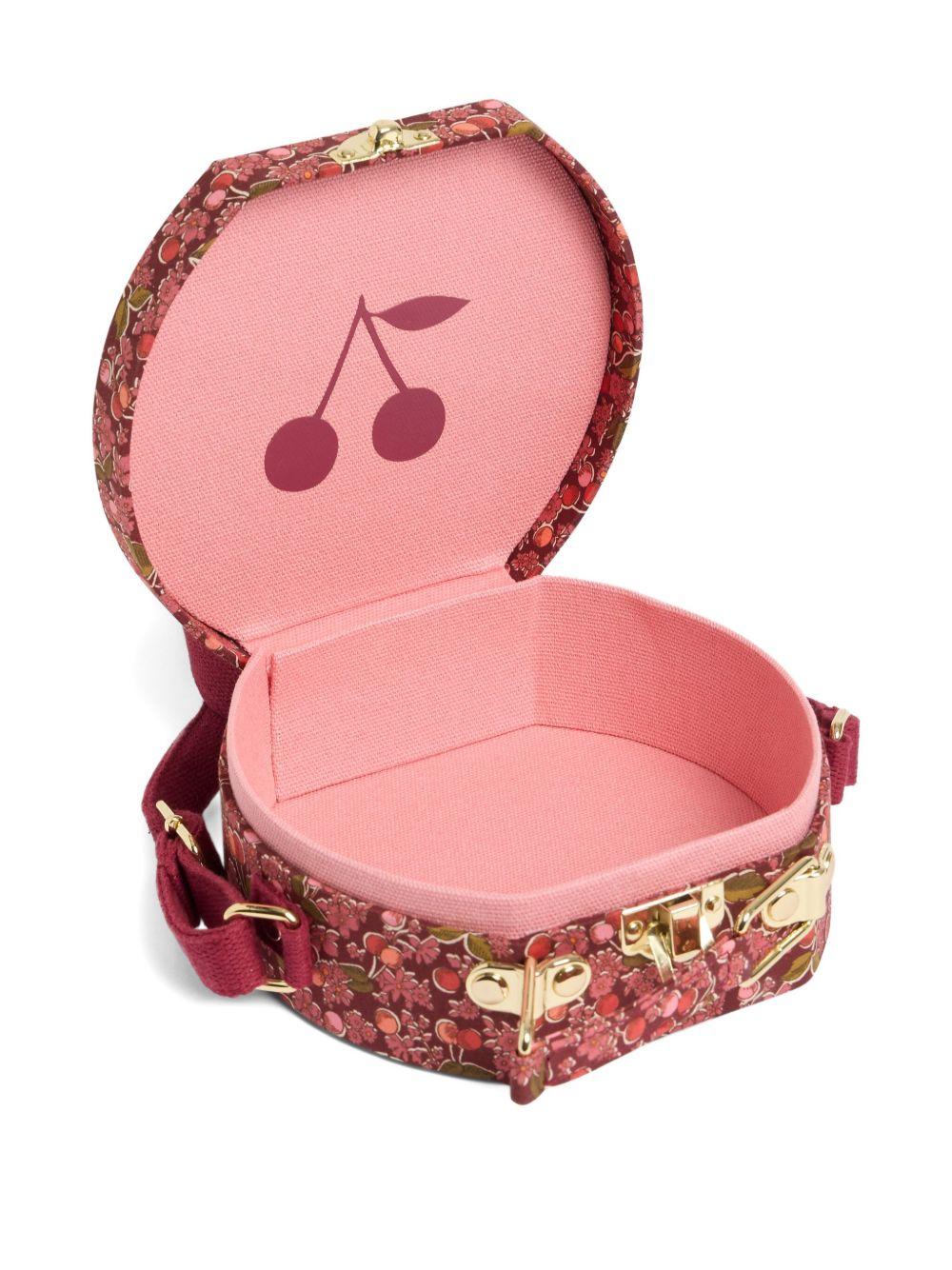 Borsa a spalla per bambina Bonpoint Jadore rosso con stampa ciliegie - Rubino Kids