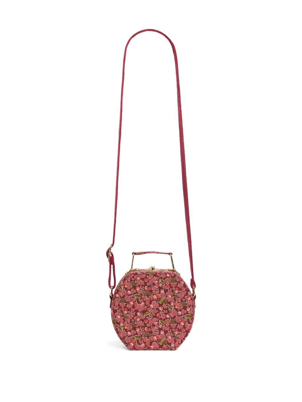 Borsa a spalla per bambina Bonpoint Jadore rosso con stampa ciliegie - Rubino Kids