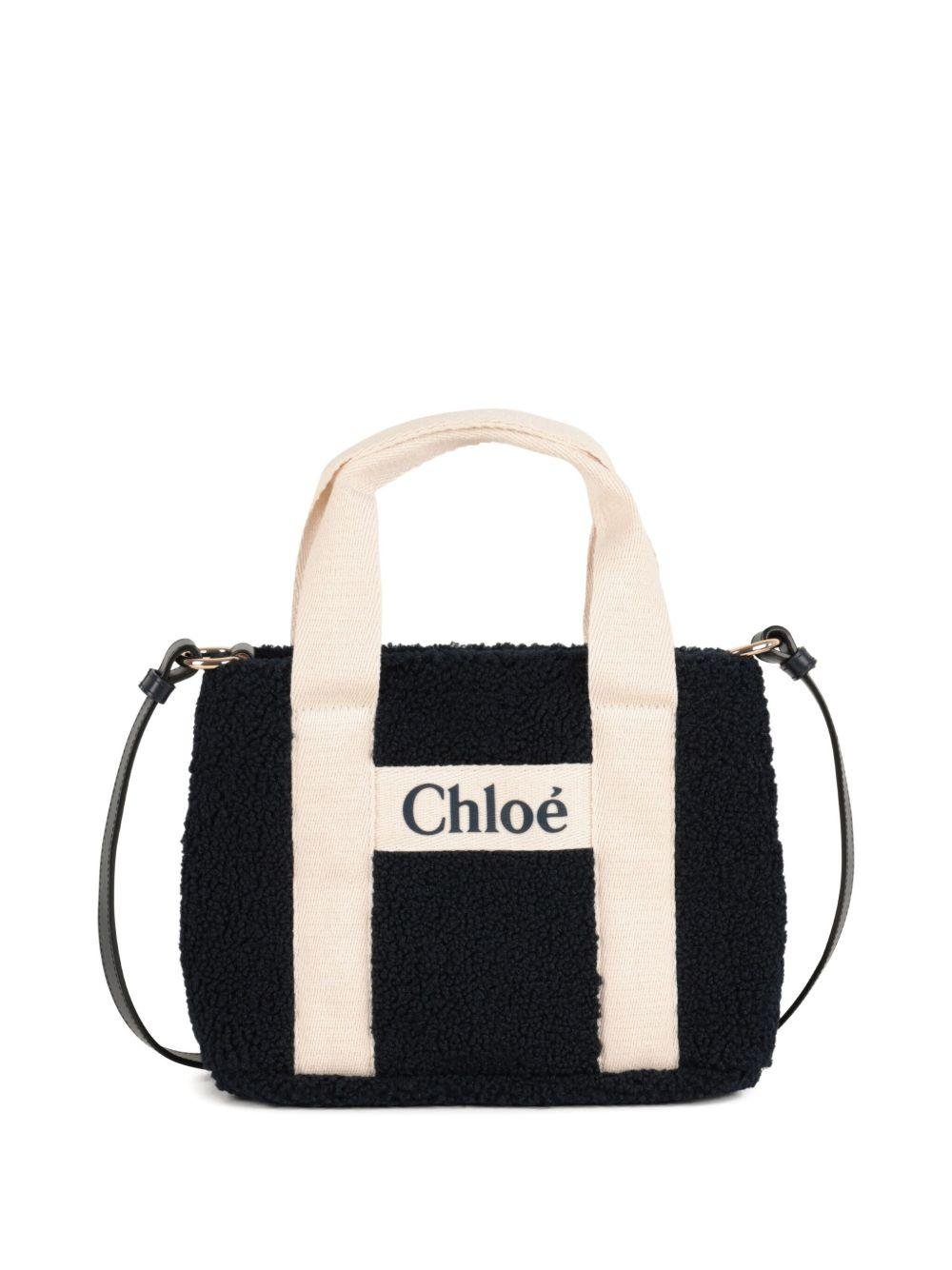 Borsa a spalla per bambina Chloé Kids nera Teddy - Rubino Kids
