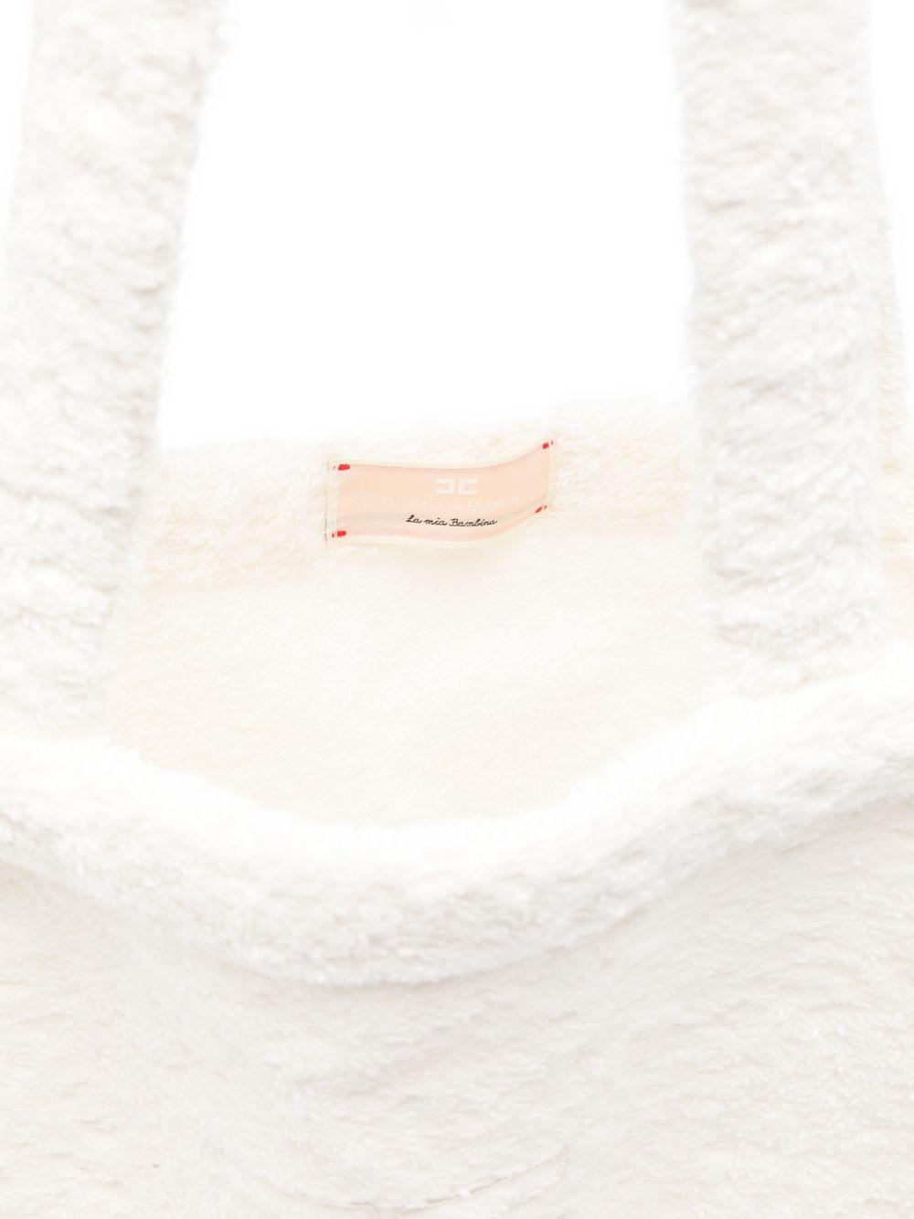 Borsa a spalla per bambina Elisabetta Franchi La Mia Bambina bianca con logo ricamato - Rubino Kids