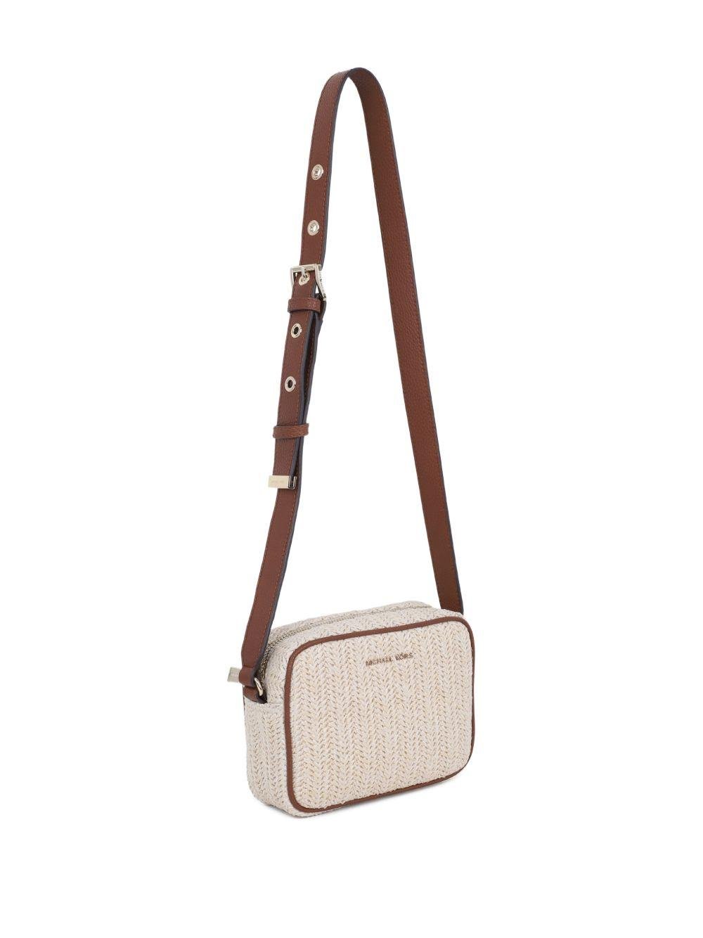 Borsa a spalla per bambina Michael Kors Kids beige con motivo intrecciato - Rubino Kids