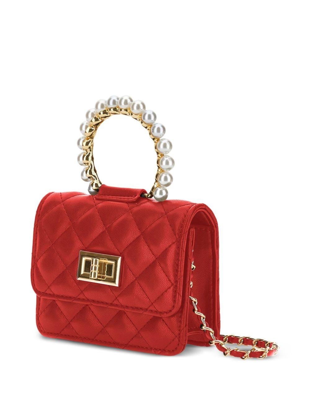 Borsa a spalla per bambina Monnalisa rossa con design trapuntato - Rubino Kids