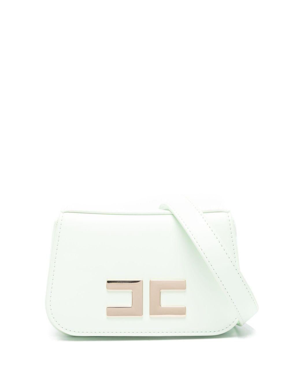 Borsa a tracolla per bambina Elisabetta Franchi La Mia Bambina verde con placca logo - Rubino Kids