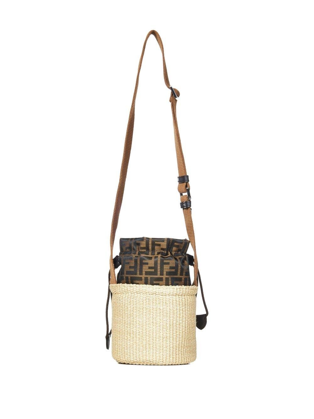 Borsa a tracolla per bambina Fendi Kids beige con motivo bear - Rubino Kids