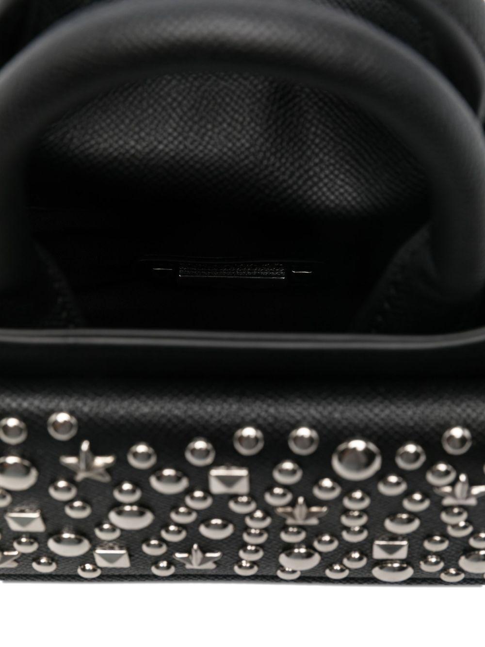 Borsa a tracolla per bambina John Richmond Junior nero borchiata - Rubino Kids