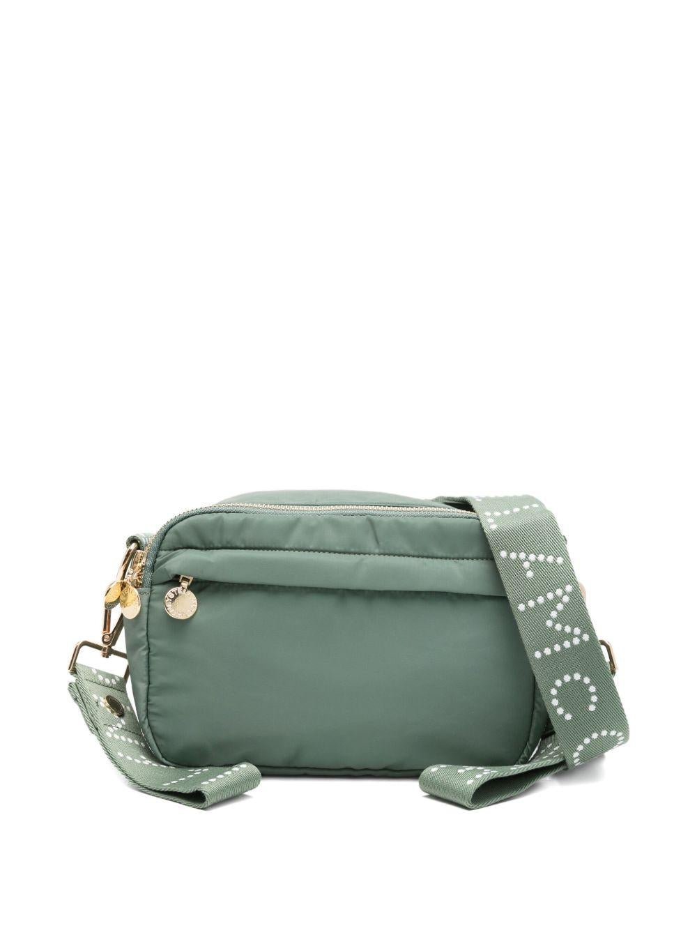 Borsa a tracolla per bambina Stella McCartney Kids verde con effetto trapuntato - Rubino Kids