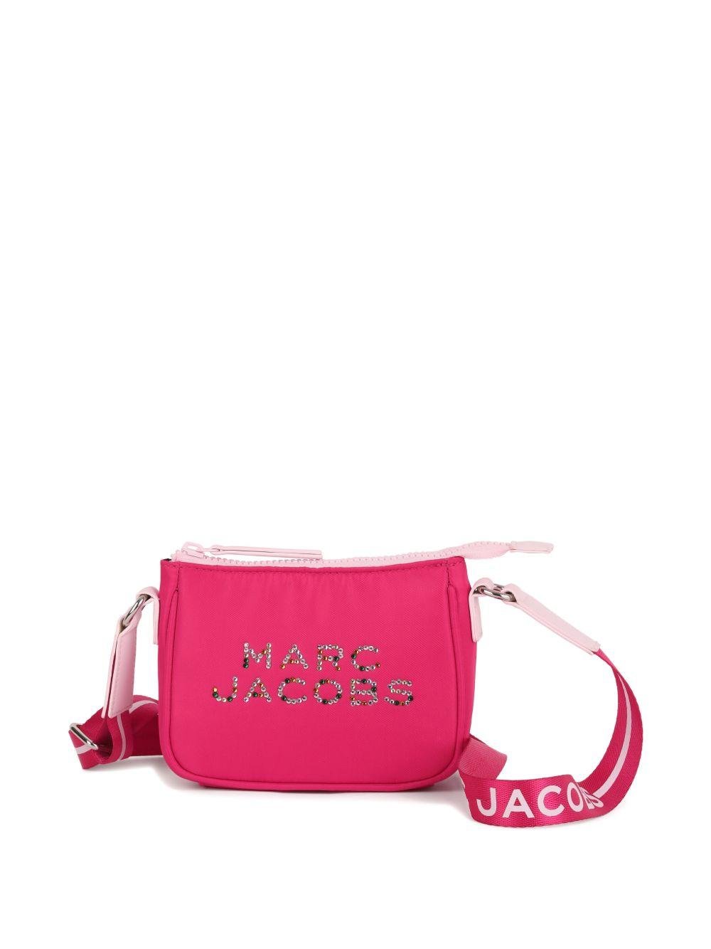 Borsa a tracolla per bambina The Marc Jacobs Kids fucsia con logo sul davanti - Rubino Kids
