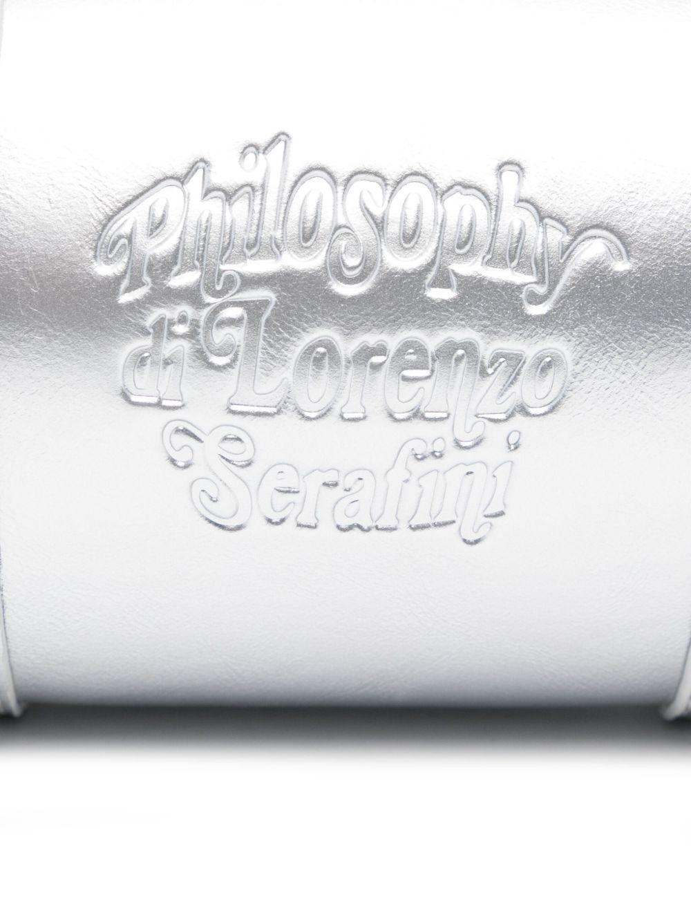 Borsa cilindrica per bambina Philosophy Di Lorenzo Serafini Kids argento in vernice - Rubino Kids