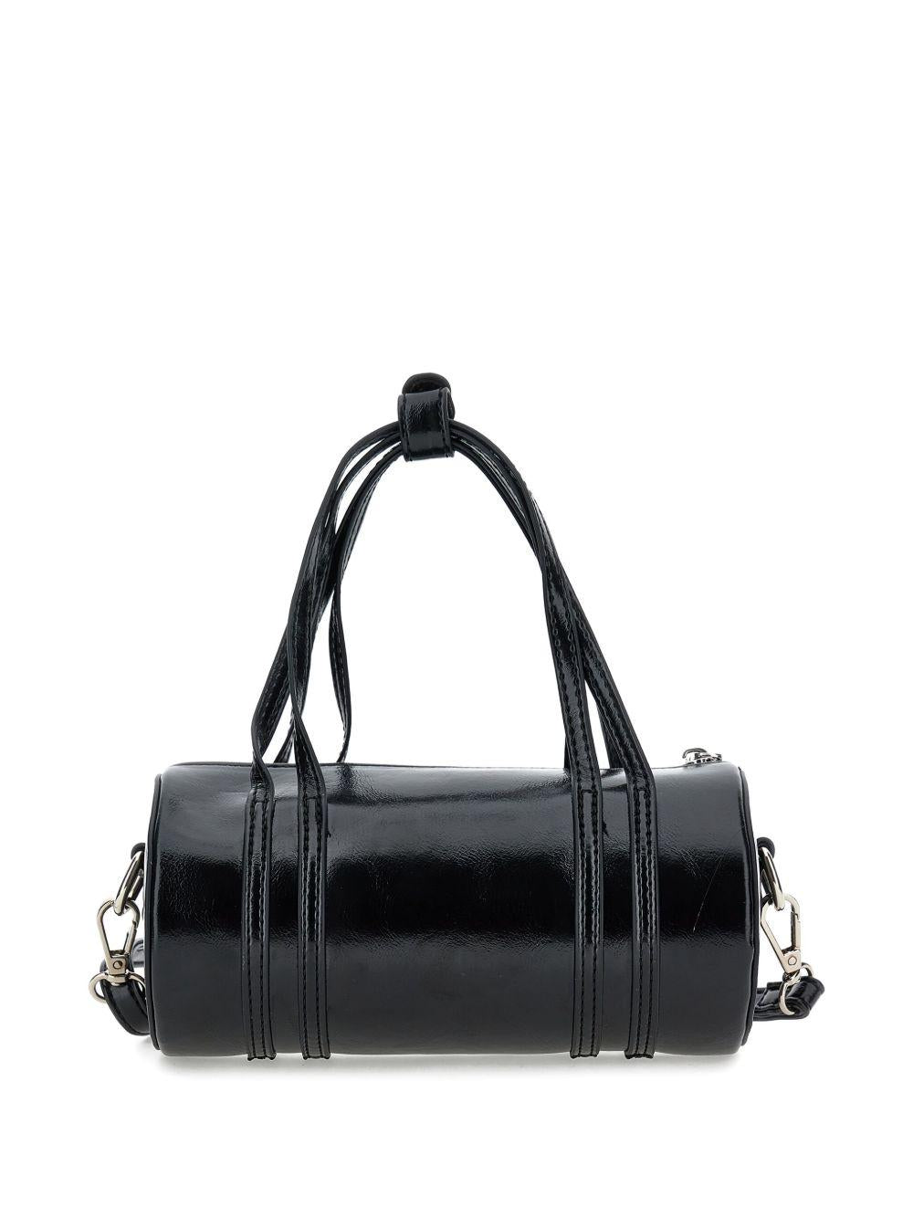 Borsa cilindrica per bambina Philosophy Di Lorenzo Serafini Kids nero in vernice - Rubino Kids