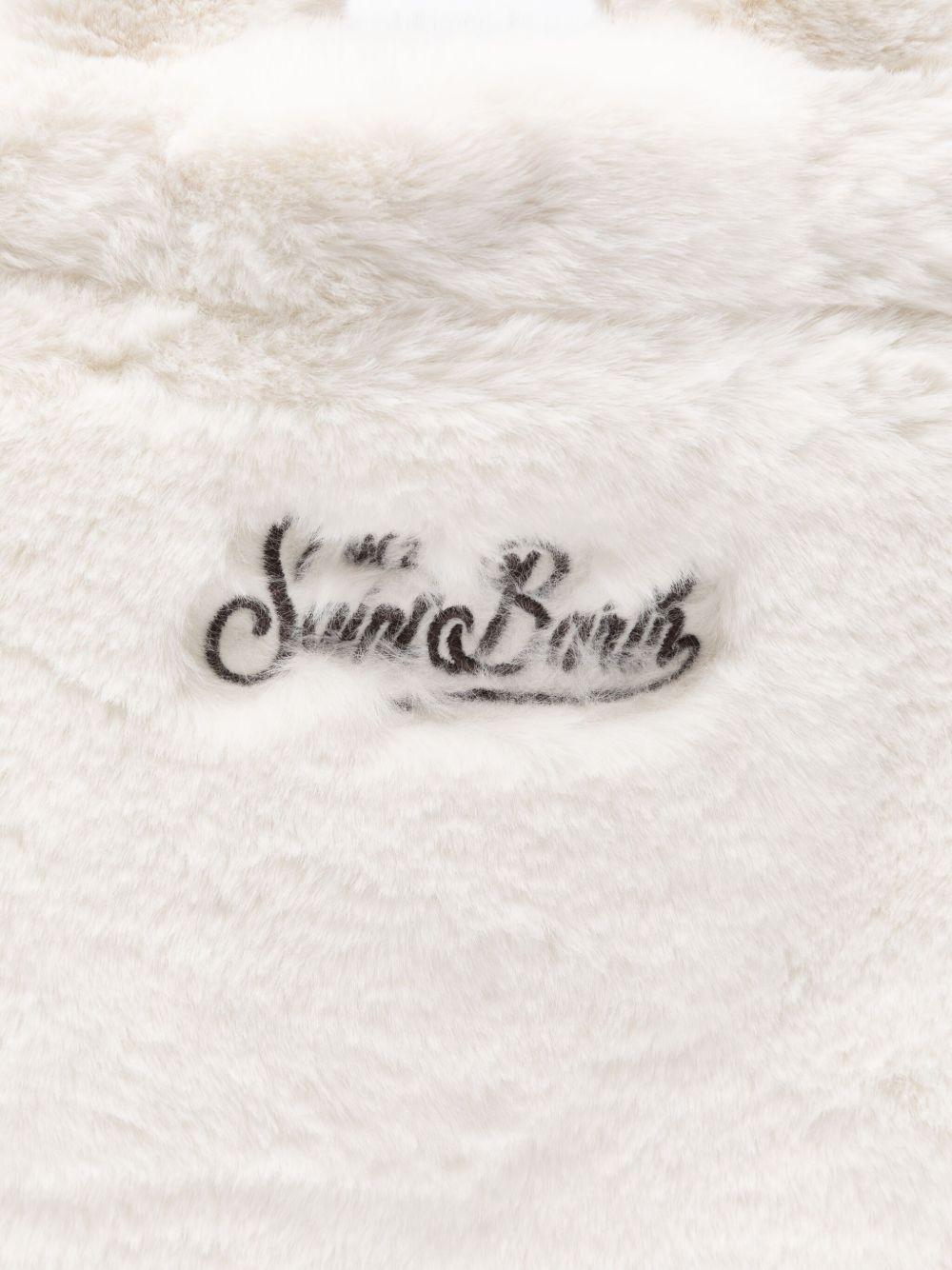 Borsa Colette per bambina MC2 Saint Barth Kids bianco con logo ricamato a contrasto - Rubino Kids