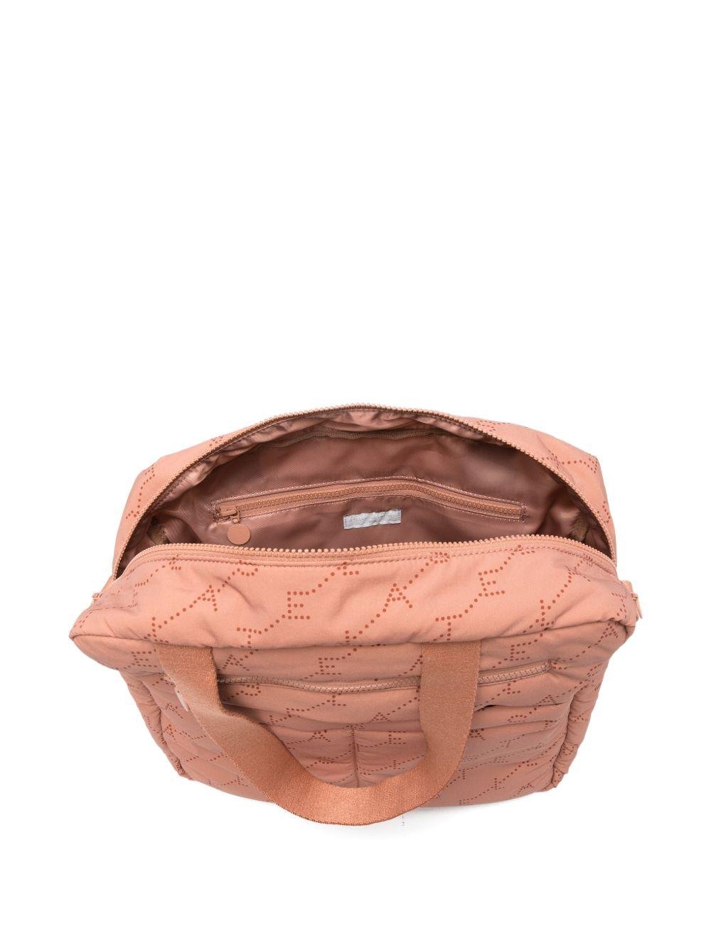 Borsa fasciatoio per bambina Stella McCartney Kids rosa pesca con logo all - over - Rubino Kids